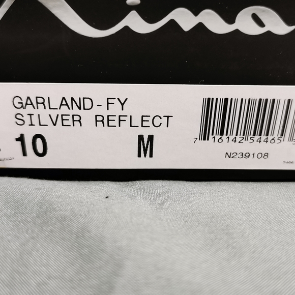 Strappy sling back sandals. White and silver. Size 10 M. - Picture 3 of 3